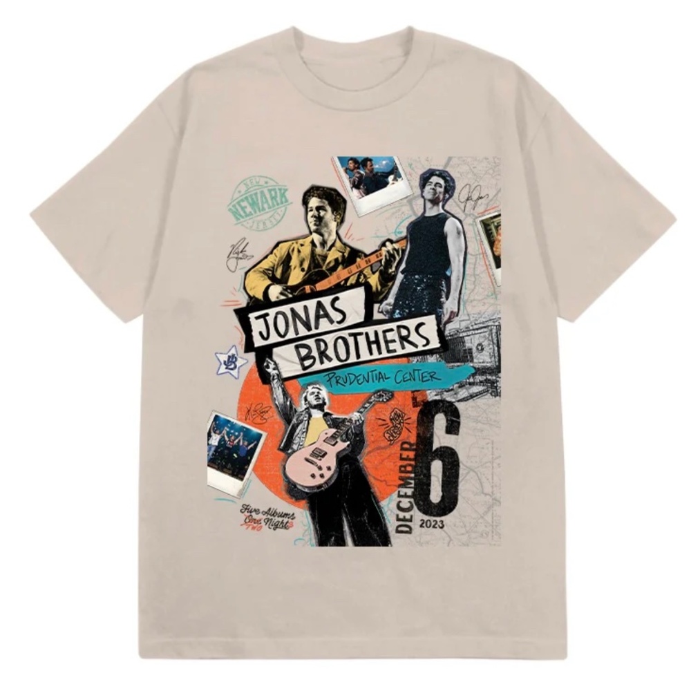 Jonas Brothers: The Tour Newark New Jersey T-Shirt from December 6th 2023